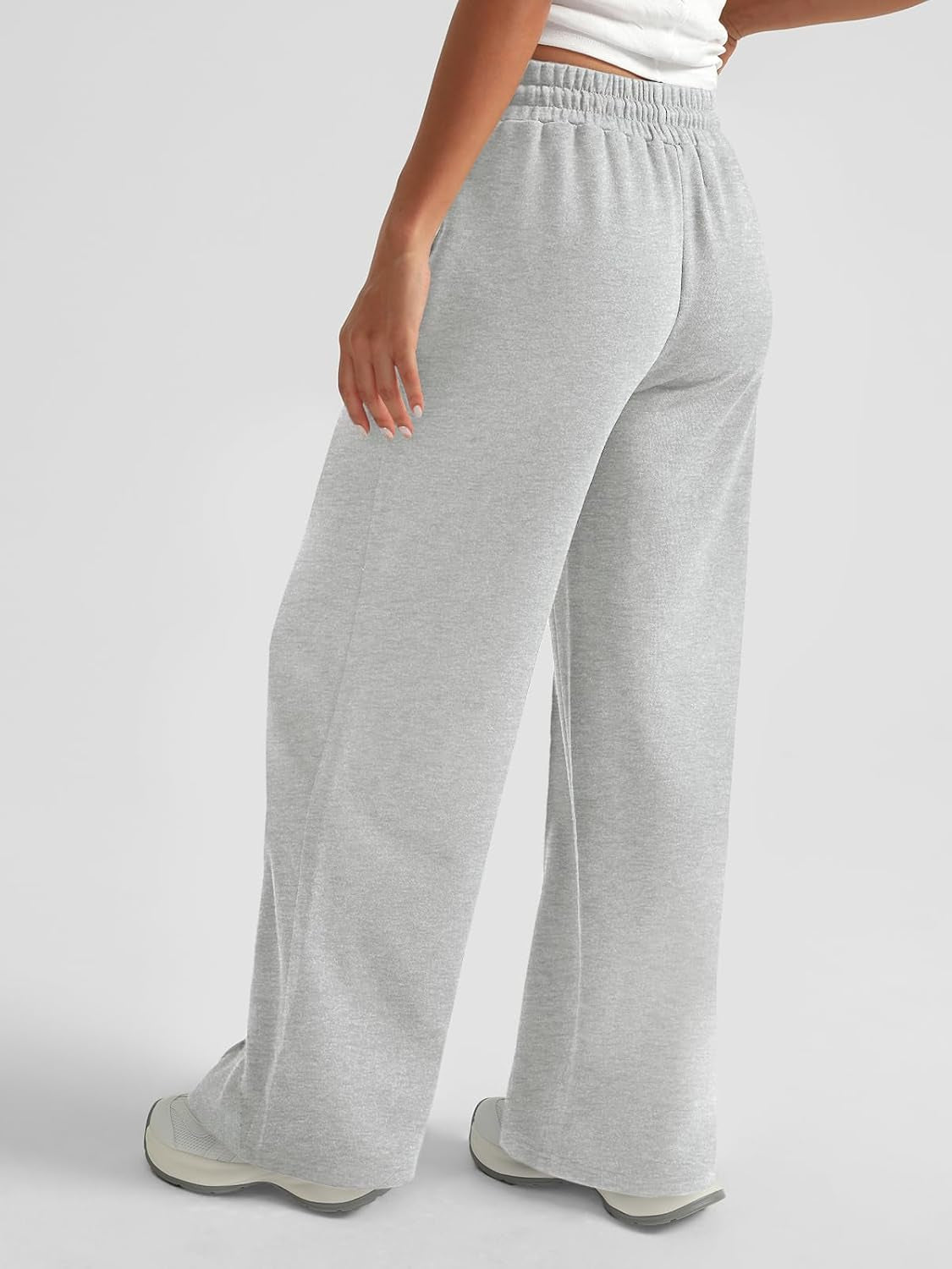 Womens Wide Leg Sweatpants High Waisted Baggy Pants Drawstring Athletic Joggers
