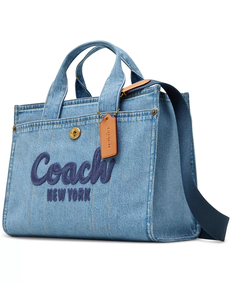 Coach Cargo Medium Denim Tote Bag