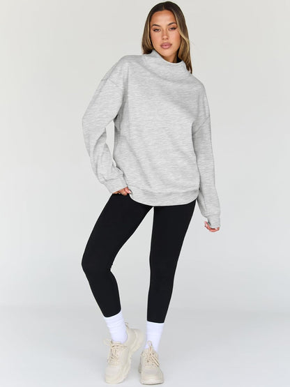 Womens Oversized Sweatshirts Turtleneck Pullover Long Sleeve Hoodies Tops Fall Fashion Outfits 2025 Clothes