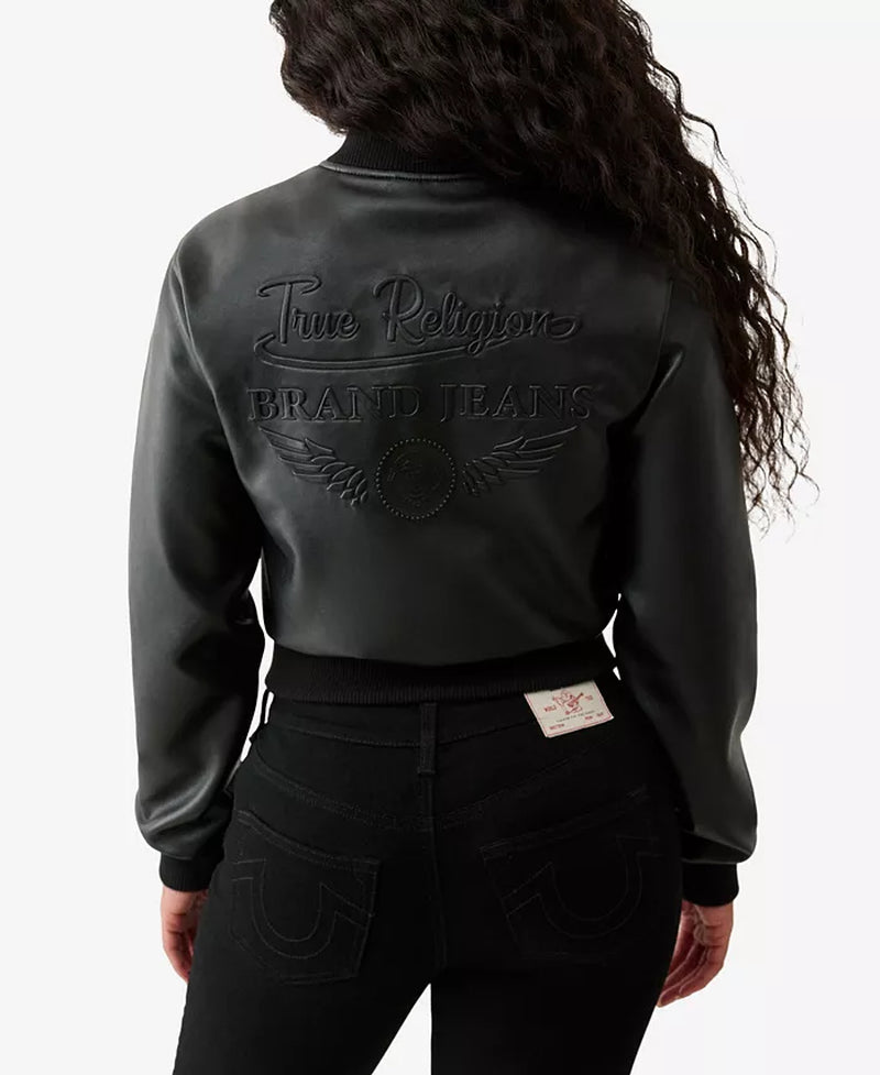 Women'S Crop True Religion Bomber Jacket