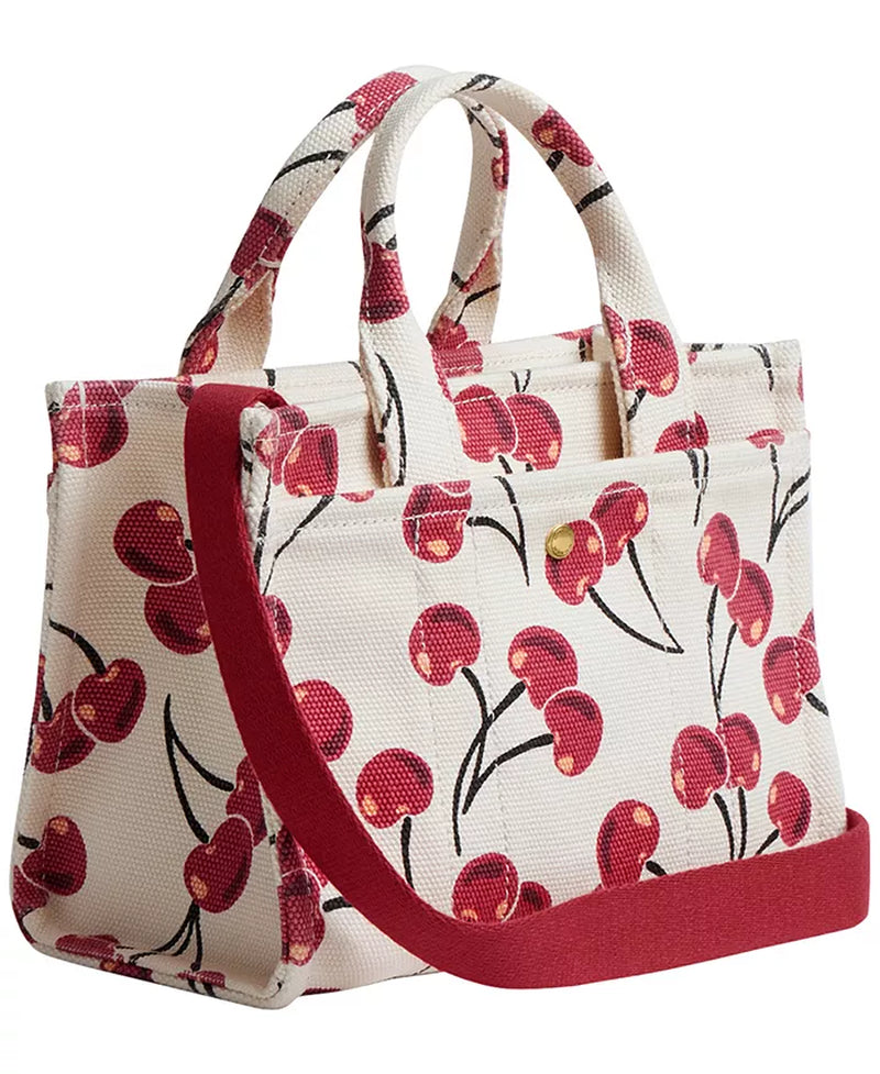 Cargo Mini Cherry Print Canvas Tote Bag 20